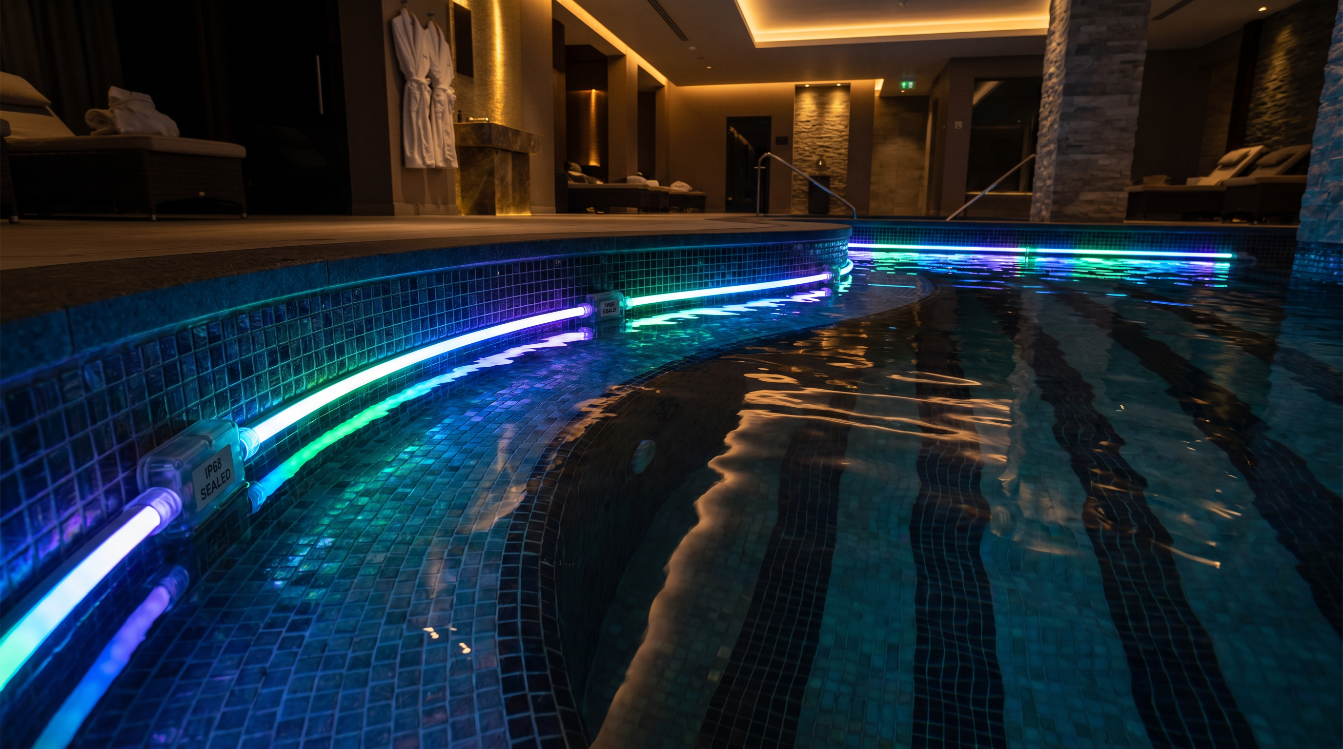 Tira LED Neon Flex para piscina